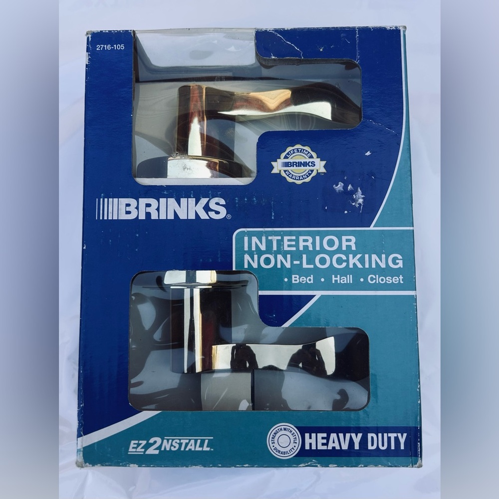 Brinks Silver and Brown Interior Door Handle